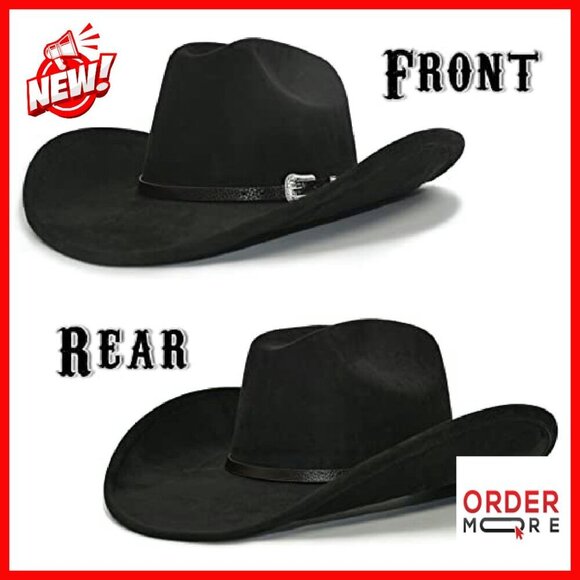 Shapeable Wide Brim Felt Cowboy Hat for Women and Men main image 5